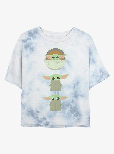 Star Wars The Mandalorian Child Stack Tie-Dye Womens Crop T-Shirt