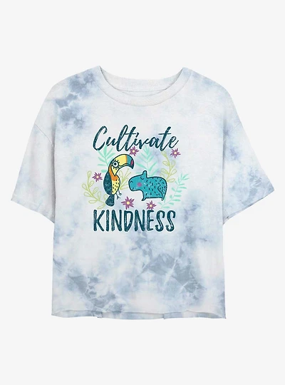 Disney Encanto Cultivate Kindness Tie-Dye Womens Crop T-Shirt