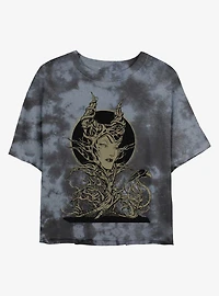 Disney Maleficent The Gift Tie-Dye Womens Crop T-Shirt