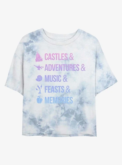 Disney Princesses Just Things Tie-Dye Womens Crop T-Shirt