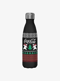 Coke Coca-Cola Polar Bear Christmas Water Bottle