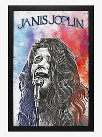 Janis Joplin Paint Framed Wood Wall Art