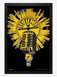 Sun Records Microphone Framed Wood Wall Art