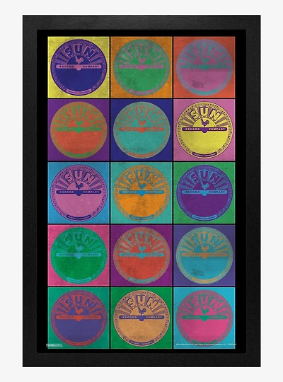 Sun Records Pop Art Framed Wood Wall Art