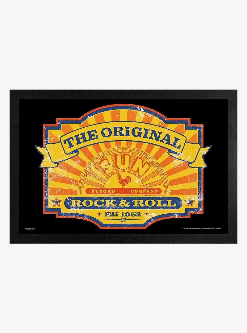 Sun Records The Original Rock & Roll Framed Wood Wall Art
