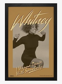 Whitney Houston Dance Excited Framed Wood Wall Art