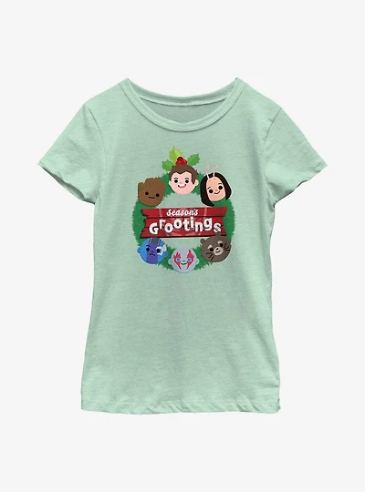 Marvel Guardians of the Galaxy Holiday Special Seasons Grootings Youth Girls T-Shirt