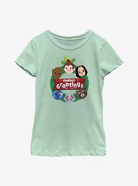 Marvel Guardians of the Galaxy Holiday Special Seasons Grootings Youth Girls T-Shirt