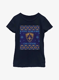 Marvel Guardians of the Galaxy Holiday Special Ugly Christmas Sweater Youth Girls T-Shirt