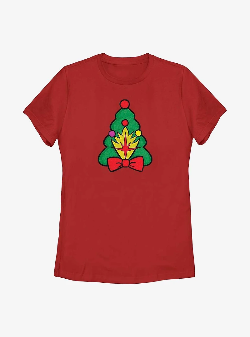 Marvel Guardians of the Galaxy Holiday Special Christmas Tree Badge Womens T-Shirt