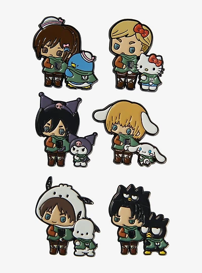 Sanrio Hello Kitty and Friends x Attack on Titan Character Pairs Blind Box Enamel Pin - BoxLunch Exclusive