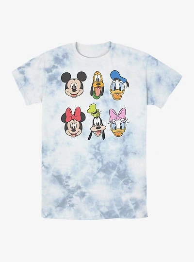 Disney Mickey Mouse And Friends Faces Tie-Dye T-Shirt