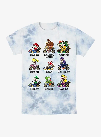 Nintendo Mario Kart Racers Tie-Dye T-Shirt