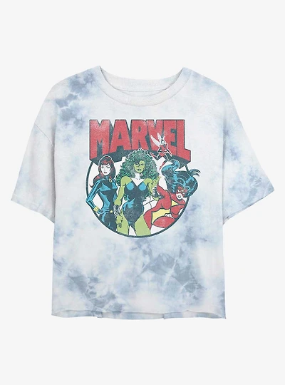 Marvel Gals Womens Tie-Dye Crop T-Shirt