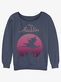 Disney Aladdin Flying High Silhouette Girls Slouchy Sweatshirt