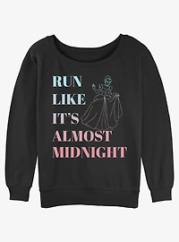 Disney Cinderella Run Like It's Almost Midnight Girls Slouchy Sweatshirt