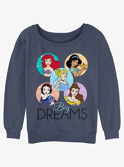 Disney Princesses Big Dreams Girls Slouchy Sweatshirt