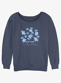 Cartoon Network Dexter's Laboratory Bacteria Pattern Girls Slouchy Sweatshirt