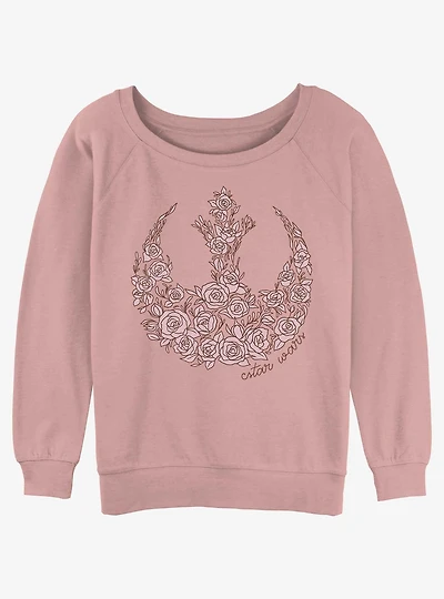 Star Wars Rose Rebel Girls Slouchy Sweatshirt