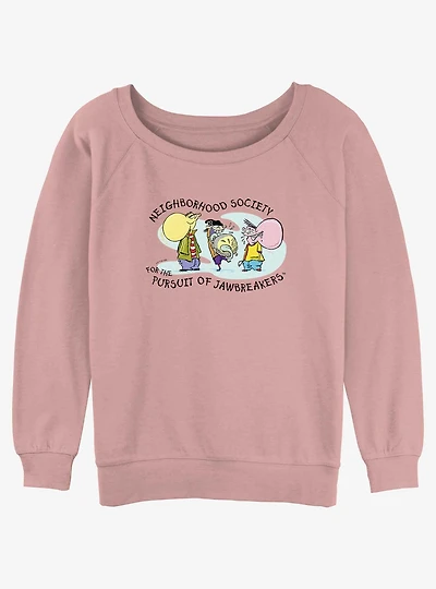 Cartoon Network Ed, Edd n Eddy Jawbreakers Girls Slouchy Sweatshirt