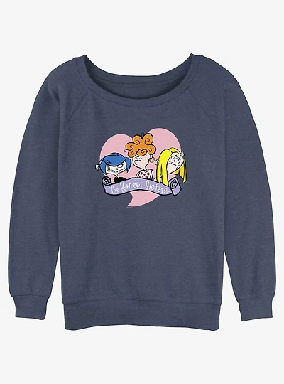 Cartoon Network Ed, Edd n Eddy Kanker Sisters Heart Girls Slouchy Sweatshirt