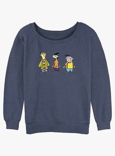 Cartoon Network Ed, Edd n Eddy Lineup Girls Slouchy Sweatshirt