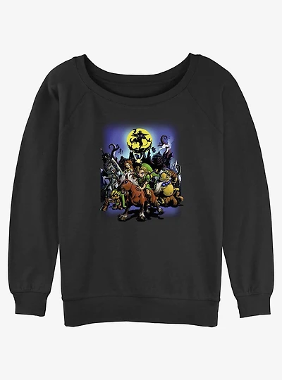 Nintendo Moon Dance Girls Slouchy Sweatshirt