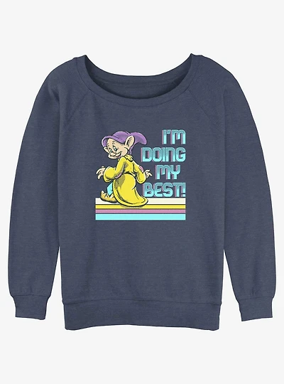 Disney Snow White and the Seven Dwarfs Best Dopey Can Girls Slouchy Sweatshirt