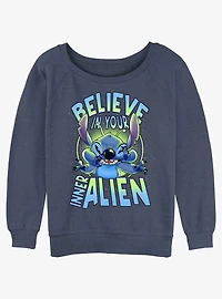Disney Lilo & Stitch Inner Alien Girls Slouchy Sweatshirt