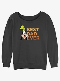 Disney Goofy Best Dad Ever Girls Slouchy Sweatshirt