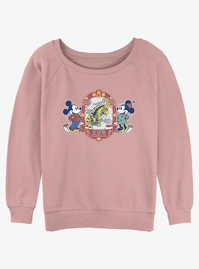 Disney Mickey Mouse Care About You Girls Slouchy Sweatshirt