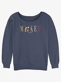 Disney Mickey Mouse Fashion Girls Slouchy Sweatshirt