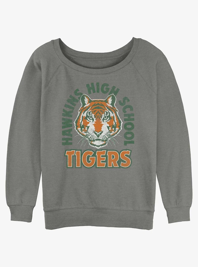 Stranger Things Hawkins High School Tigers Arch Girls Slouchy Sweatshirt