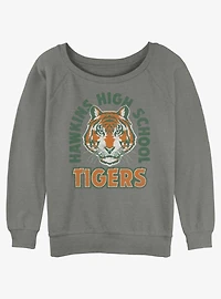 Stranger Things Hawkins High School Tigers Arch Girls Slouchy Sweatshirt