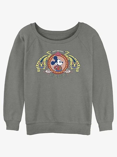 Disney Mickey Mouse Tiger King Girls Slouchy Sweatshirt