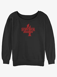 Stranger Things Season 4 Logo Girls Slouchy Sweatshirt