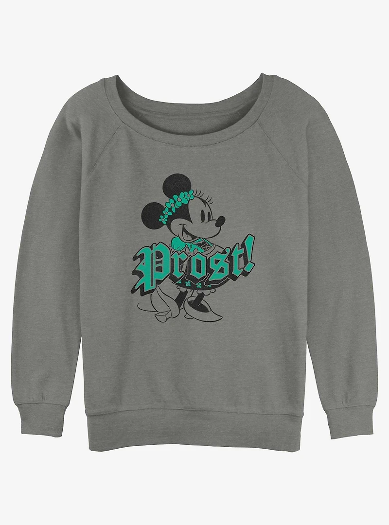 Disney Minnie Mouse Prost Cheers German Girls Slouchy Sweatshirt