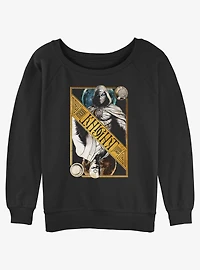 Marvel Moon Knight Dual Card Girls Slouchy Sweatshirt