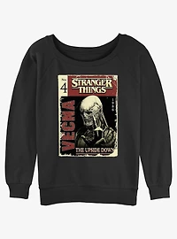 Stranger Things Vecna Pulp Comic Girls Slouchy Sweatshirt