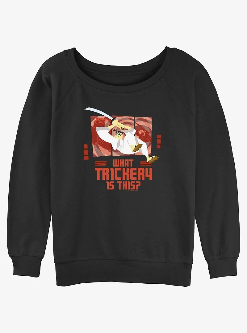 Cartoon Network Samurai Jack Trickery Jump Girls Slouchy Sweatshirt