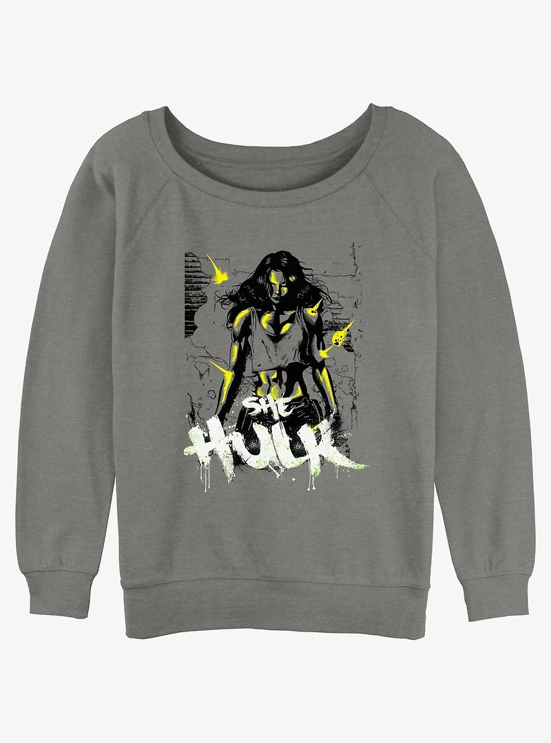 Marvel She-Hulk Invincible Fighter Girls Slouchy Sweatshirt