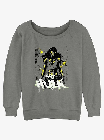 Marvel She-Hulk Invincible Fighter Girls Slouchy Sweatshirt
