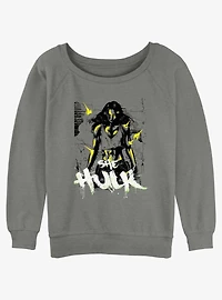 Marvel She-Hulk Invincible Fighter Girls Slouchy Sweatshirt