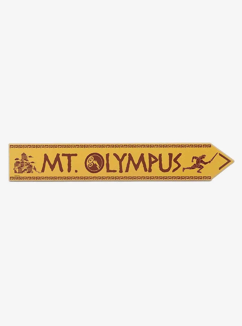 Disney Hercules Mt. Olympus Arrow Wood Wall Sign