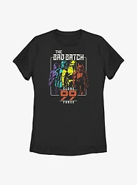 Star Wars: The Bad Batch Rainbow Clones Womens T-Shirt