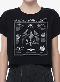 Social Collision Night Creature Anatomy Girls Crop T-Shirt
