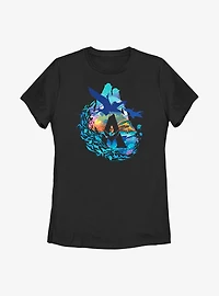 Avatar: The Way Of Water Scenic Flyby Logo Womens T-Shirt