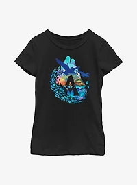 Avatar: The Way Of Water Scenic Flyby Logo Youth Girls T-Shirt