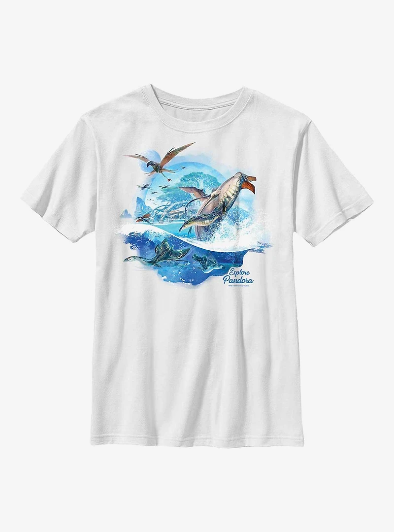 Avatar: The Way Of Water Explore Pandora Youth T-Shirt