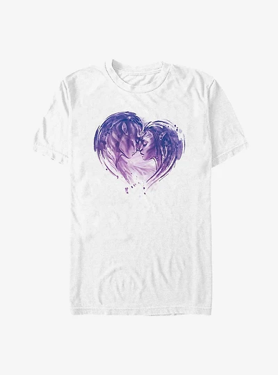 Avatar: The Way of Water Jake and Neytiri Face Heart T-Shirt